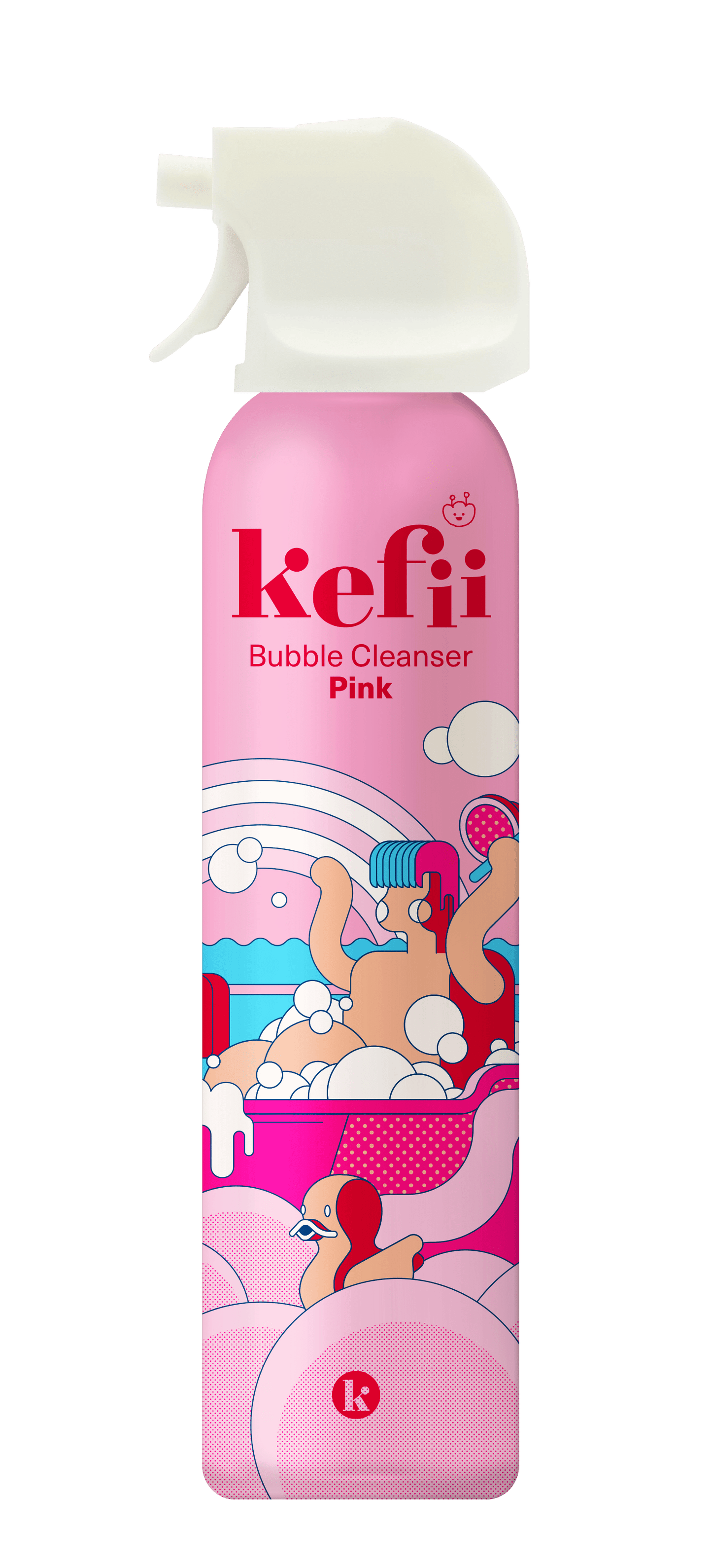Kefii Bubble Cleanser - Pink (Strawberry Scent) - Mamarang