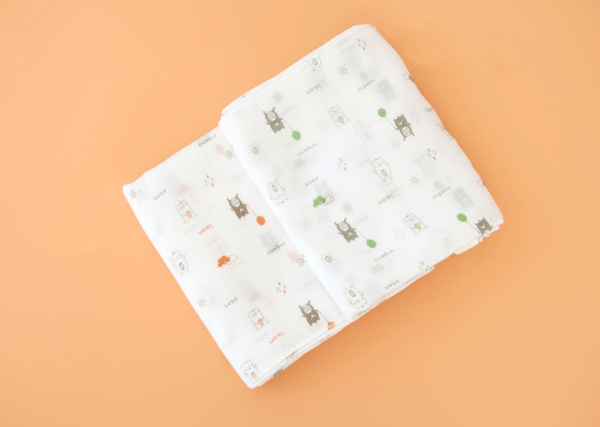 100% Silk Bamboo Washcloths - Bubble Bear - 10 pcs | Bebelaon - Mamarang