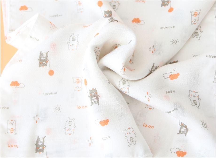 100% Silk Bamboo Washcloths - Bubble Bear - 10 pcs | Bebelaon - Mamarang