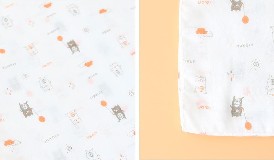 100% Silk Bamboo Washcloths - Bubble Bear - 10 pcs | Bebelaon - Mamarang