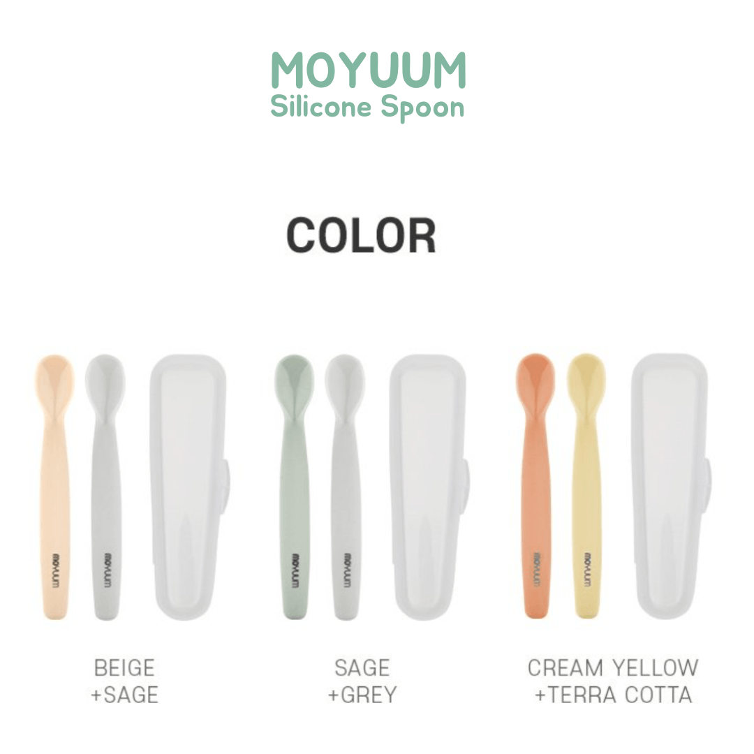모윰 실리콘 스푼 셋트 Moyuum Silicon Baby Spoon Set - 2pc | Moyuum - Mamarang