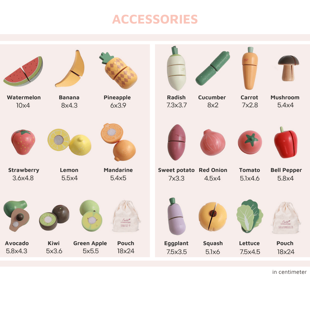 Wooden Play Cooking Role Play Set - 28 pieces: A Colorful Culinary Adventure for Kids - Mamarang