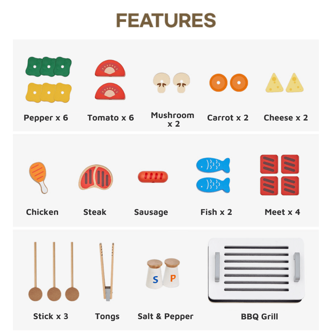 Wooden Play - FULL Set: Ultimate Culinary Adventure Set: Endless Fun in the Kitchen - Mamarang