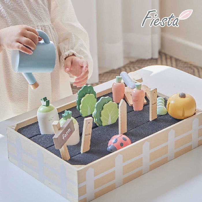 Wooden Play Vegetable Garden Set: Nature-Inspired Creativity for Kids - Mamarang