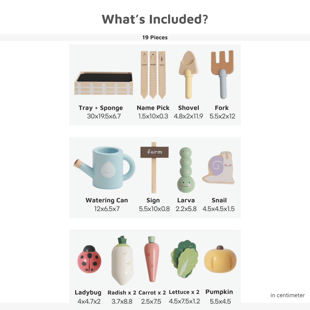 Wooden Play Vegetable Garden Set: Nature-Inspired Creativity for Kids - Mamarang
