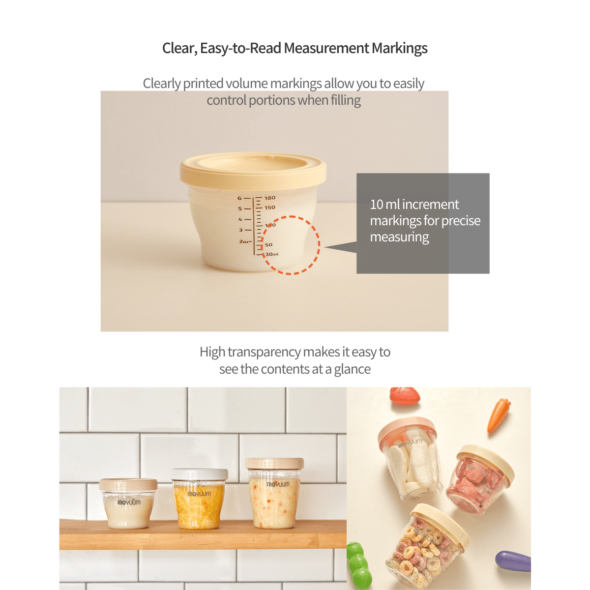 Moyuum Tritan Baby Food Storage Containers – 3 - Piece Set - Mamarang