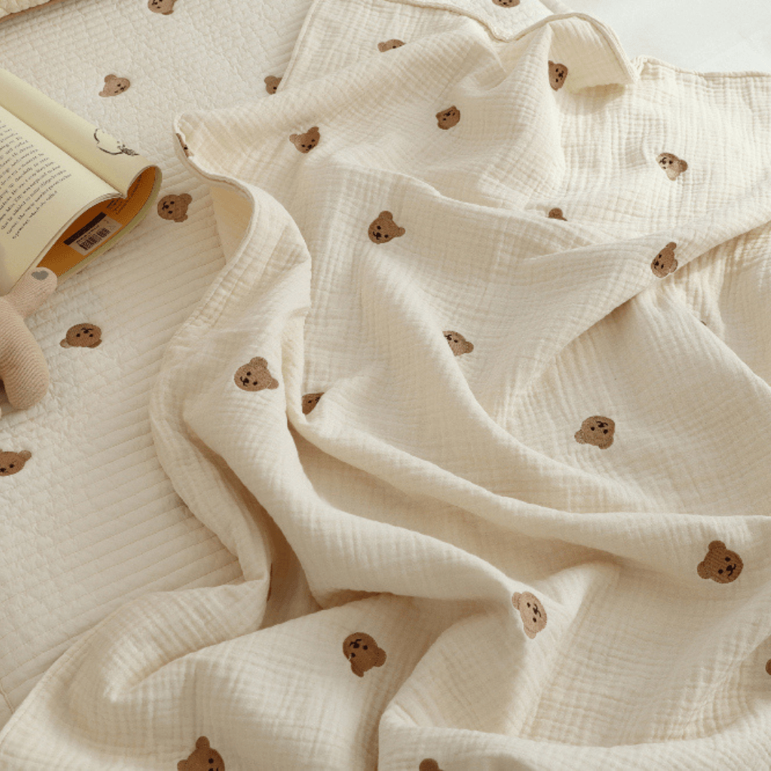 6 layer gauze blanket | 6중 자수 사계절 거즈 블랭킷 - Mamarang