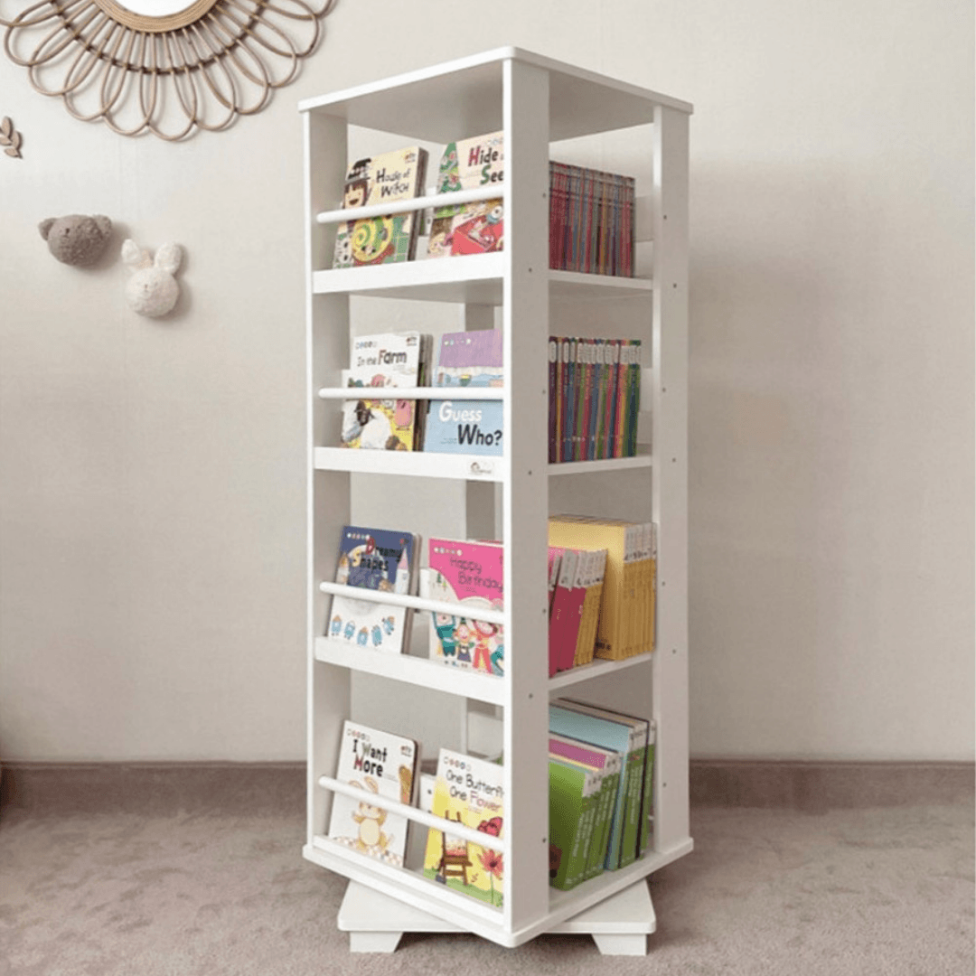 Fino 4 tier 360 Rotating Bookshelf | 피노 4단 회전책장 - Mamarang
