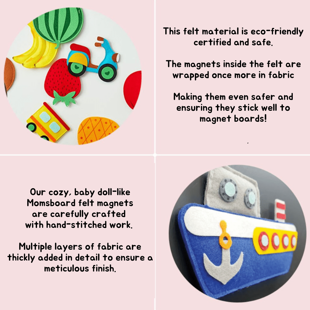 Magnetic Felt - Double Sided Fruits: A Tactile Exploration for Kids - Mamarang