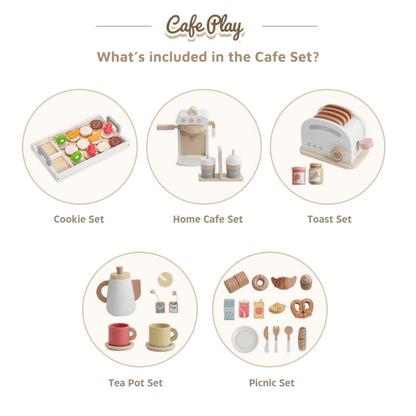 Wooden Play - Cafe Set: A World of Culinary Adventures for Kids - Mamarang