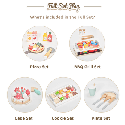Wooden Play - FULL Set: Ultimate Culinary Adventure Set: Endless Fun in the Kitchen - Mamarang
