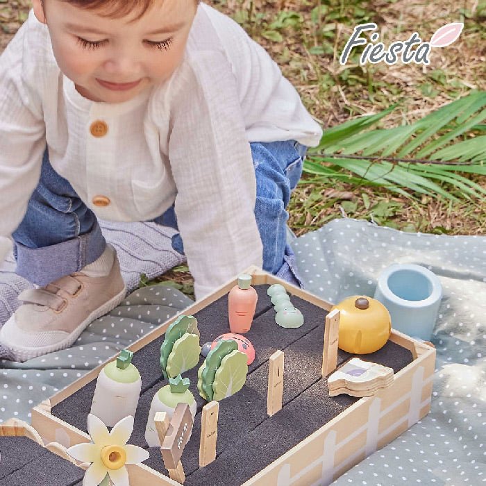 Wooden Play Vegetable Garden Set: Nature-Inspired Creativity for Kids - Mamarang
